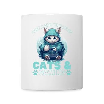 Just a Girl who Loves Cats and Gaming / Cute Cat - Mug - white - Front