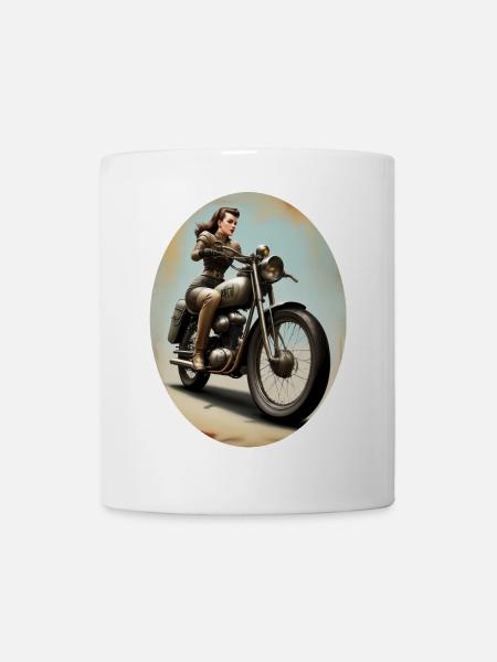 Mariée moto - Mug blanc - blanc