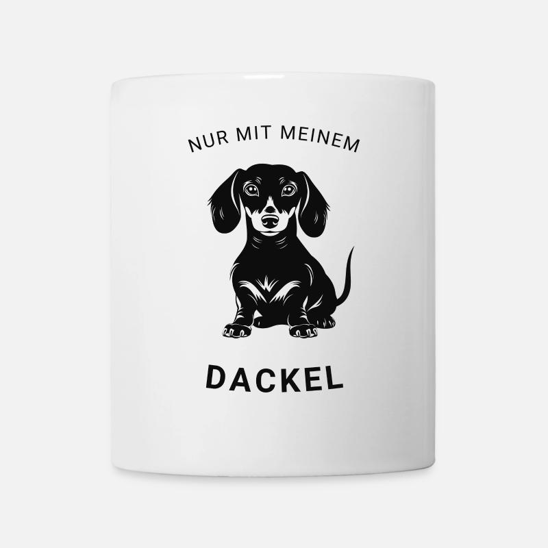 Nur mit meinem Dackel - Tasse - Weiß