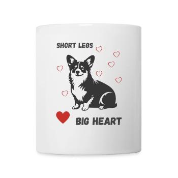 Corgi: Short Legs Big Heart - Tasse - Weiß - Vorne