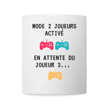 Cadeau En attente du joueur 3 papa maman gamer - Mug blanc - blanc - Devant