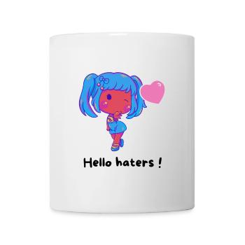 Chibi Fille Bleue Coeur - Mug blanc - blanc - Devant