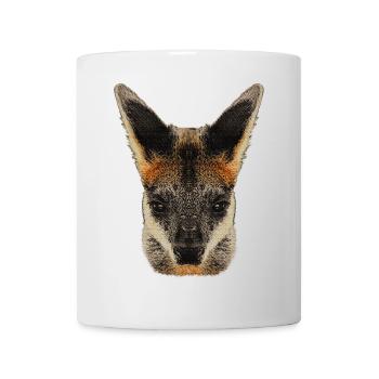 australische tierdesigns, wallaby - Tasse - Weiß - Vorne