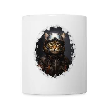 Chat cool avec casque. Le chat en vous. - Mug blanc - blanc - Devant
