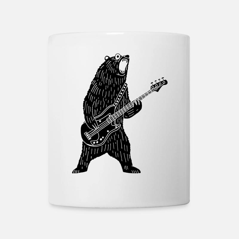 Black Bear Gitarrist - Tasse - Weiß