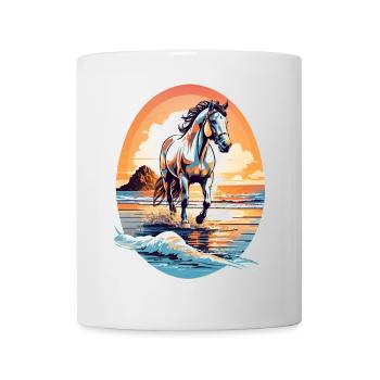 Horse on the beach - Mug - white - Front