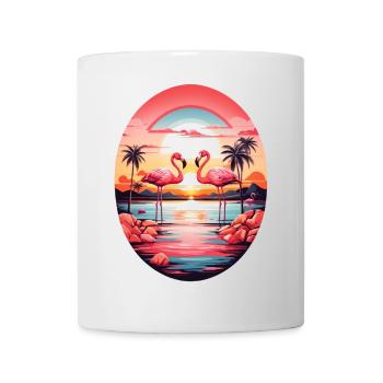 Flamingos - Tasse - Weiß - Vorne