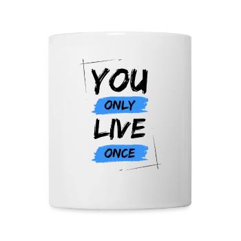 YOLO - You Only Live Once / ONE LIVE - Mug - white - Front
