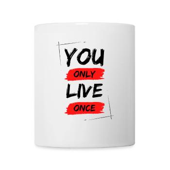 YOLO - You Only Live Once / ONE LIVE - Mug - white - Front