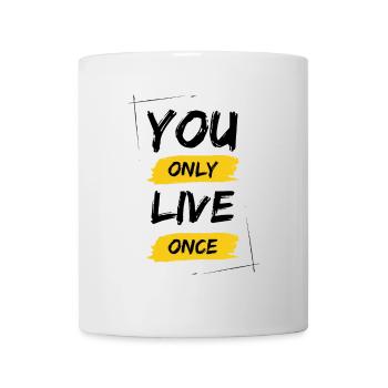 YOLO - You Only Live Once / ONE LIVE - Mug - white - Front