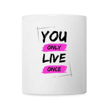 YOLO - You Only Live Once / ONE LIVE - Mug - white - Front