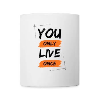 YOLO - You Only Live Once / ONE LIVE - Mug - white - Front