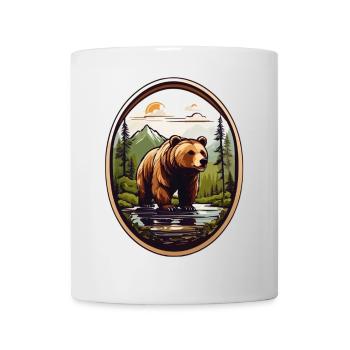 Brown bear - Mug - white - Front