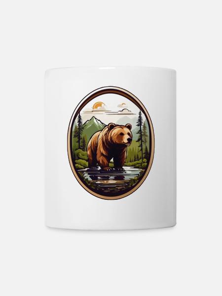 Ours brun - Mug blanc - blanc