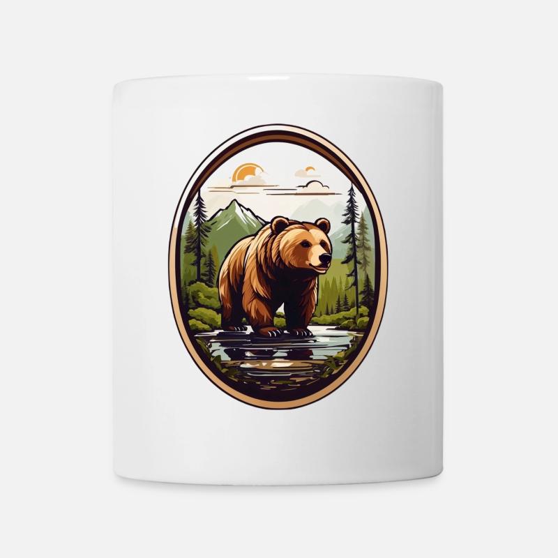 Ours brun - Mug blanc - blanc