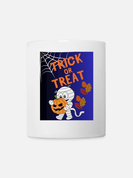 Trick oder Treat Mumie Kürbis - Tasse - Weiß