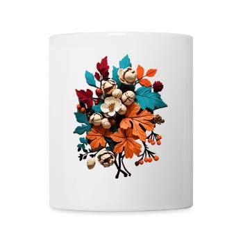 Herbst Blumen - Tasse - Weiß - Vorne