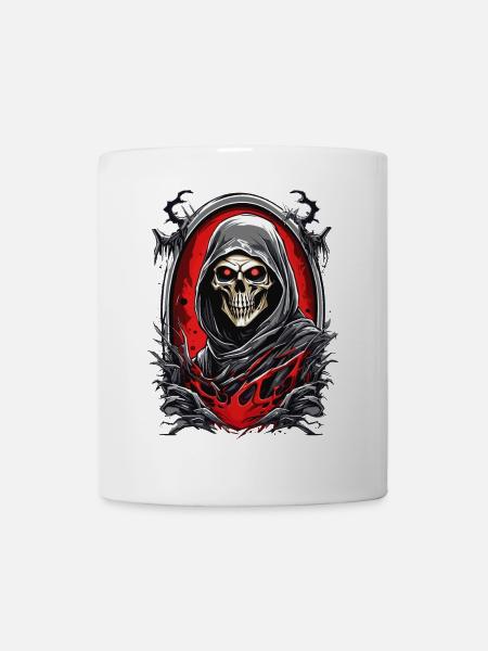 Crâne de Faucheuse - Mug blanc - blanc