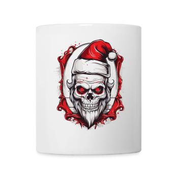 Totenkopf Weihnachtsmann - Tasse - Weiß - Vorne