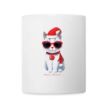 Meowy Christmas Clothes and Gifts from the Meowy C - Mug - white - Front