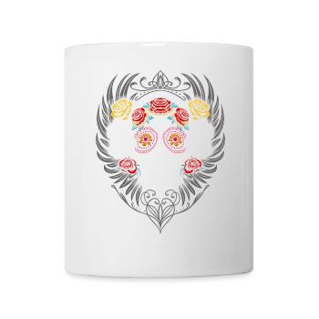 Ailes d’Halloween Sugar Skull - Mug blanc - blanc - Devant