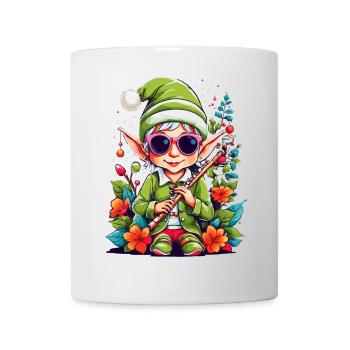 Elf with flute - Mug - white - Front
