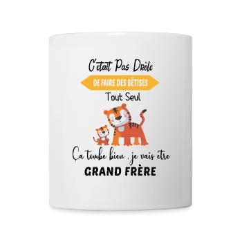 Enfant Annonce grossesse humour futur grand frère - Mug blanc - blanc - Devant