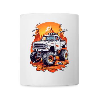 Monstertruck Renn - Tasse - Weiß - Vorne