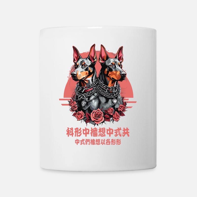 Doberman Dogs - Mug - white