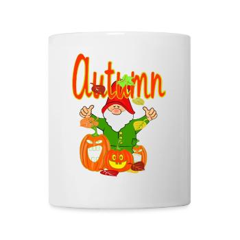 Autumnal garden magic with pumpkins - Mug - white - Front