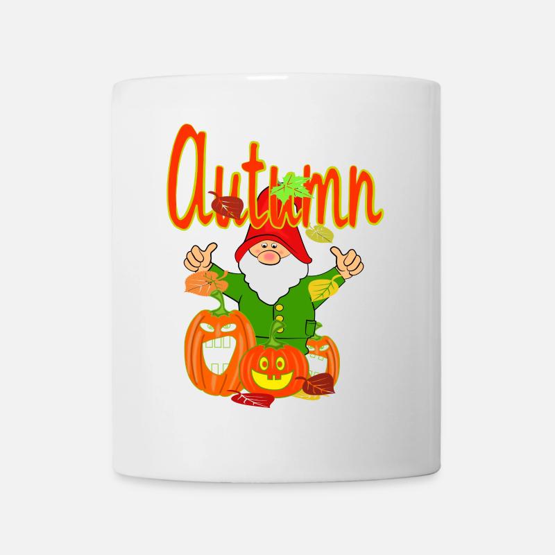 Herbstlicher Gartenzauber mit Kürbissen - Tasse - Weiß