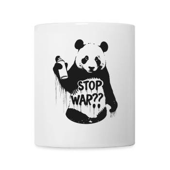 Arrêtez la guerre ?? Panda dans le style Banksy - Mug blanc - blanc - Devant