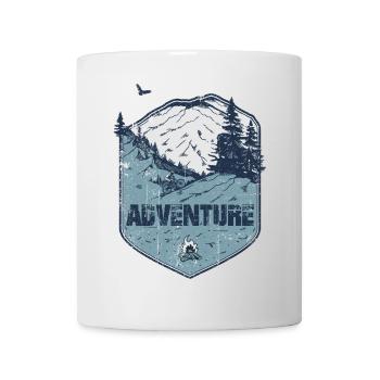 Mountainbike-Abenteuerabzeichen - Tasse - Weiß - Vorne