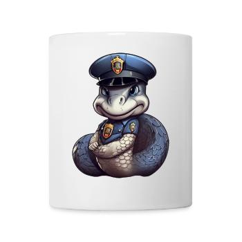 Serpent policier - Mug blanc - blanc - Devant