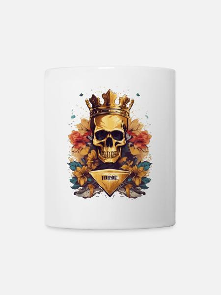 Golden Skull King - Tasse - Weiß