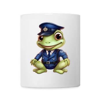 Frosch Polizist - Tasse - Weiß - Vorne