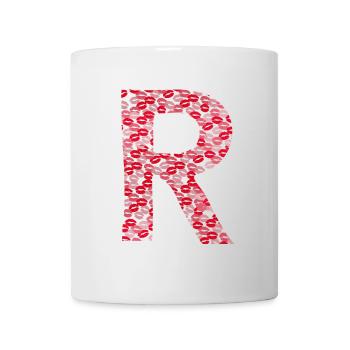 Lettre R -kiss tee shirt - Mug blanc - blanc - Devant