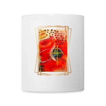 Abstraction de formes géométriques vibrantes - Mug blanc - blanc - Devant