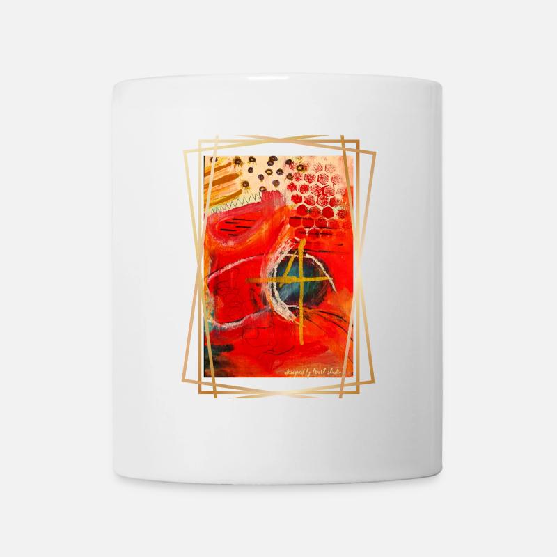 Abstraction de formes géométriques vibrantes - Mug blanc - blanc