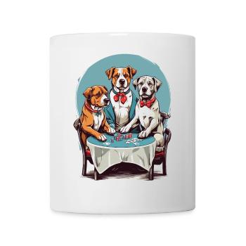 Hunde Poker - Tasse - Weiß - Vorne
