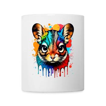 Chinchilla Niedlich - Chinchillas Farbenfroh - Tasse - Weiß - Vorne