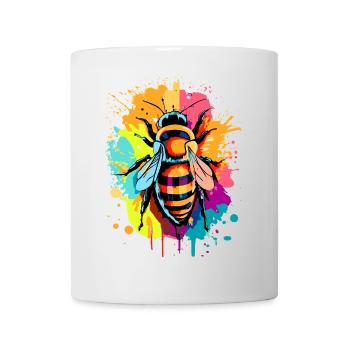 Abeille colorée - Abeilles et abeilles - Abeille - Mug blanc - blanc - Devant