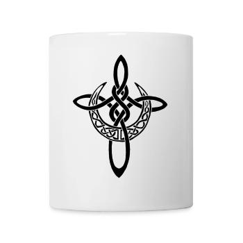 Black Lunar Cross - Mug - white - Front