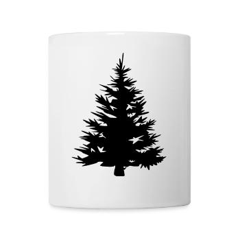 Icône de sapin de Noël icône sapin illustration graphique - Mug blanc - blanc - Devant