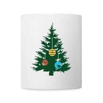 Fir tree with baubles fir forest Christmas xmas - Mug - white - Front