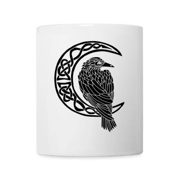 The Black Raven and the Moon - Mug - white - Front