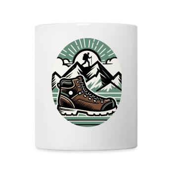Chaussure randonnée Montagne Trekkeur Randonneur - Mug blanc - blanc - Devant
