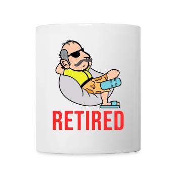 Leisure senior saying retirement pensioner pension - Mug - white - Front