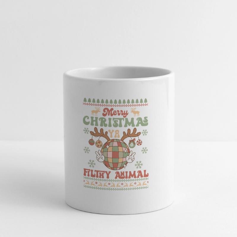 Pull de Noël moche Mug blanc