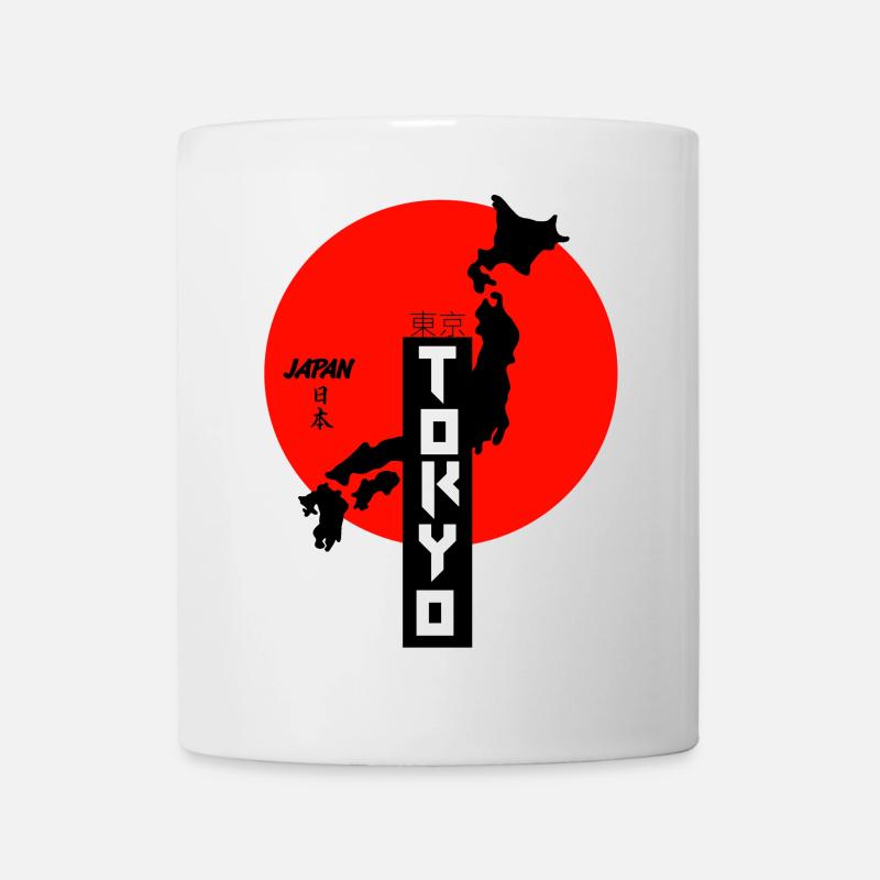 Japanischer Stadtkarte-Tokyo Design - Tasse - Weiß